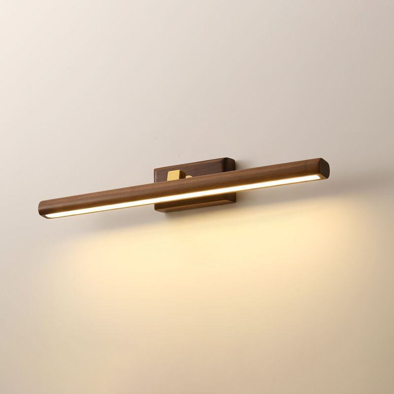 Fidulik Vanity Rotatable Mirror Front Vanity Wall Lamp, Wood