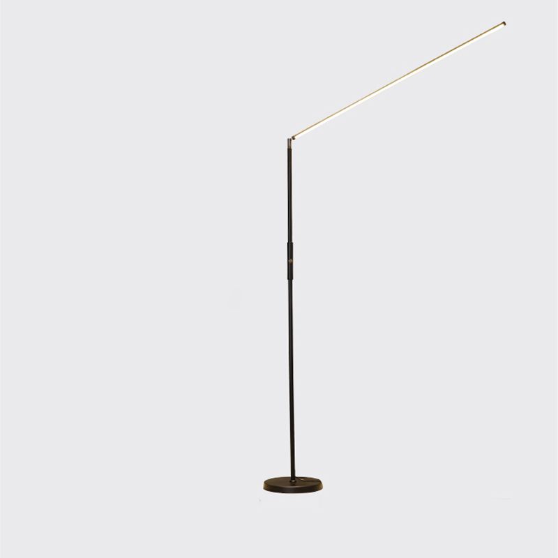 Jonitok Minimalistic Linear Floor Lamp, Metal, Black/White