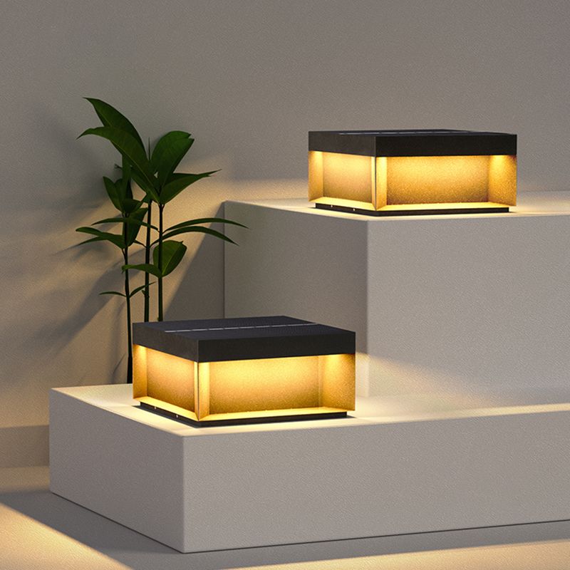 Lenovae Post Lamps Outdoor Modern Square Solar-Neutral Decor