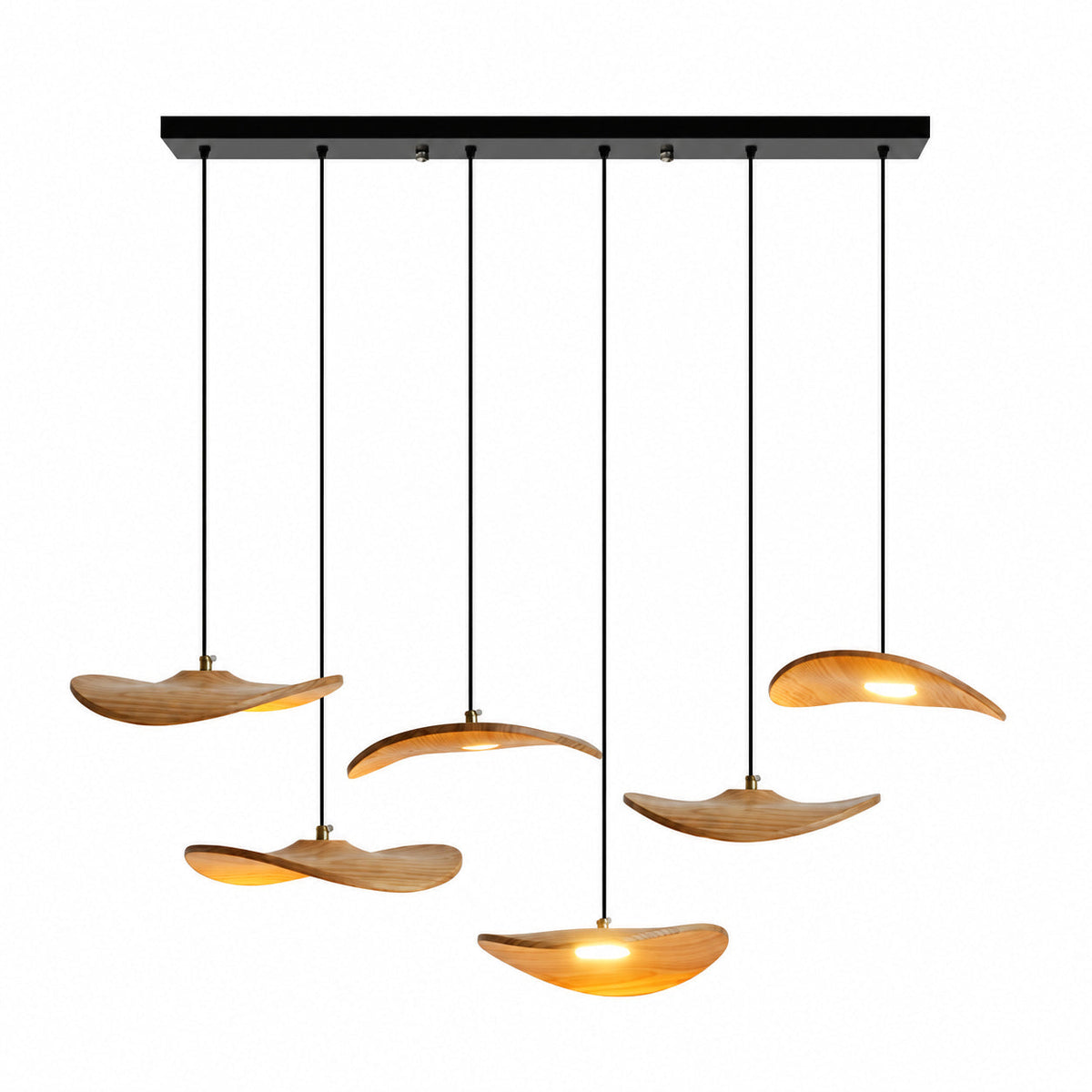 Lowenstone Wood Blade Chandelier