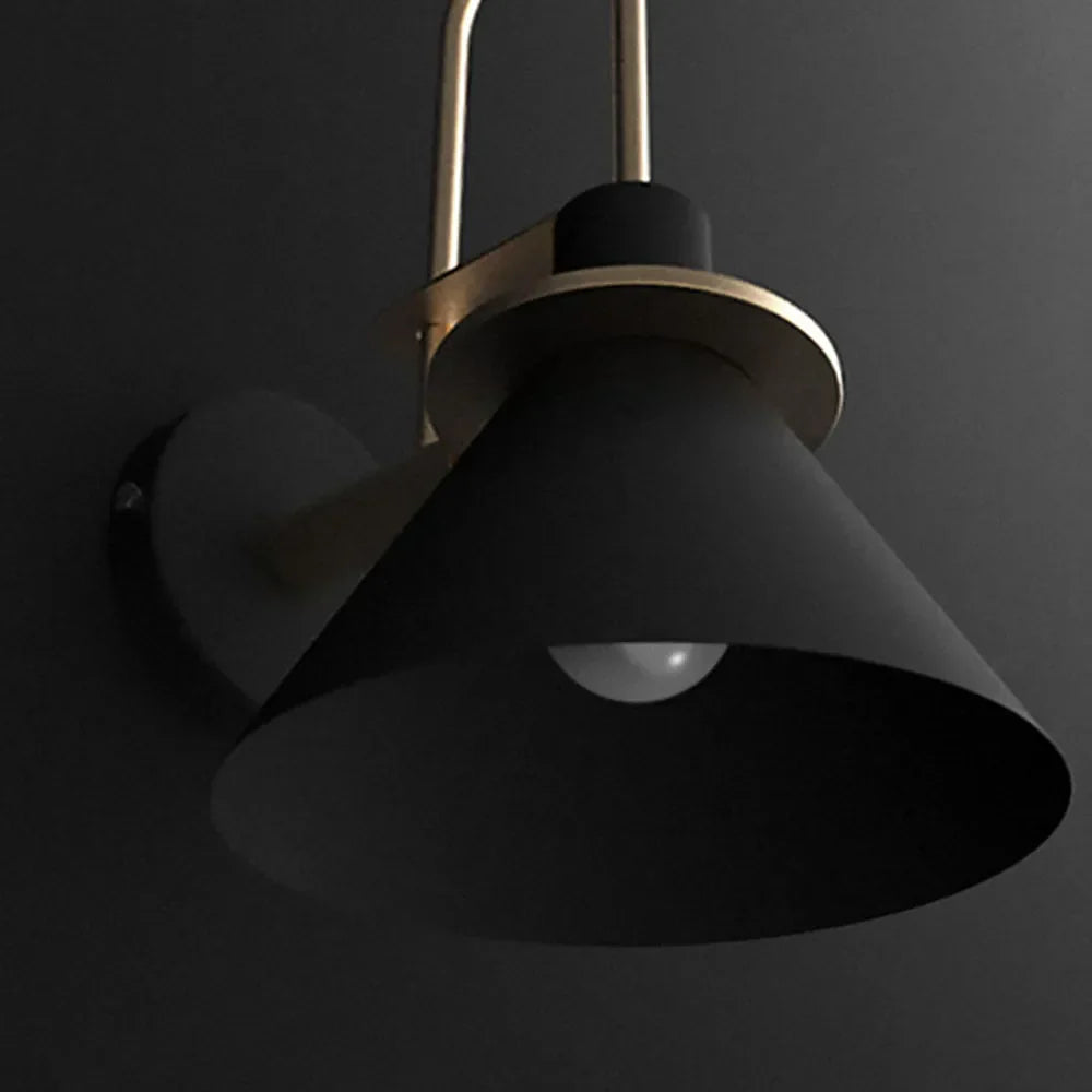 Fevoril Vintage Horn Shape Metal Wall Lamp, Living room/Bedroom/Bathroom