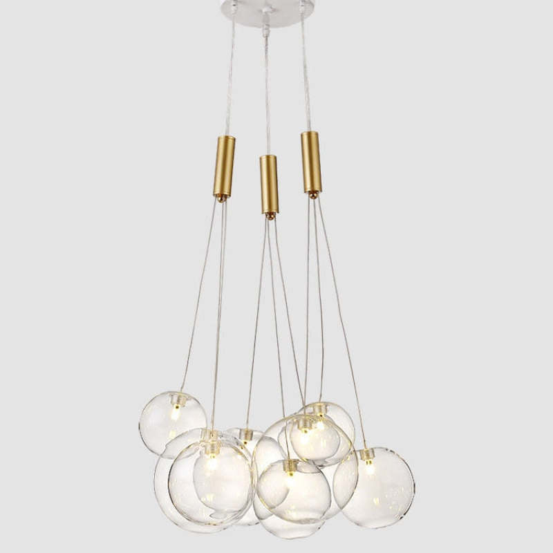 Karomen Glass Globe Bubble Pendant Light LED Stary