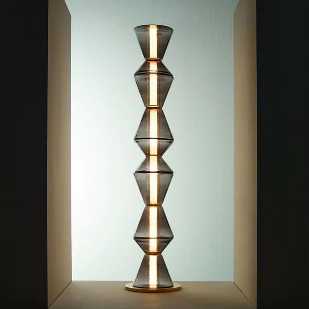 Hisabek Nordic Modern Black LED Pendant & Floor&Table Lamp, Glass