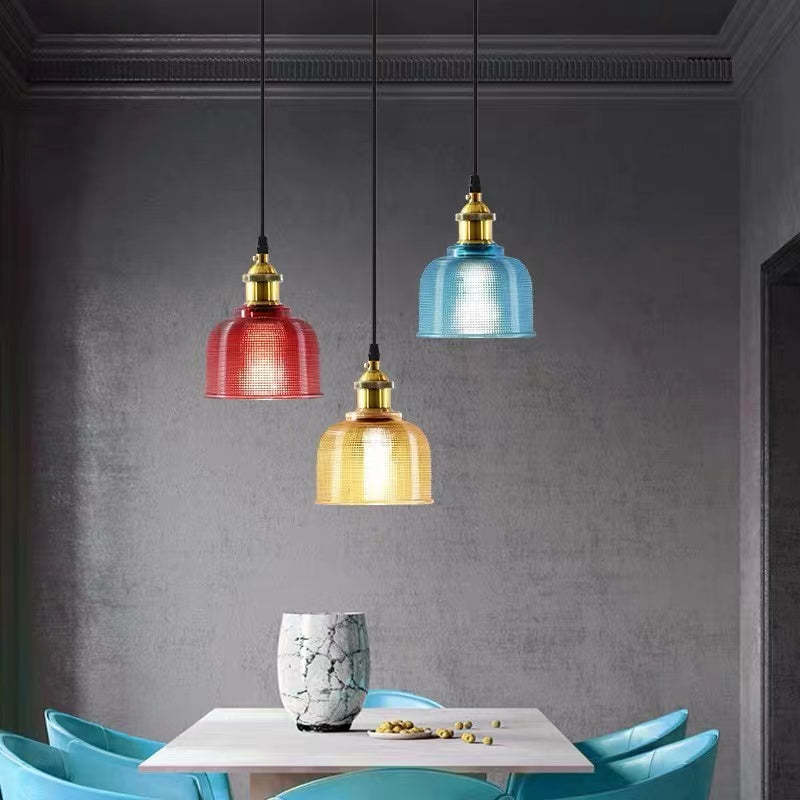 Juvoger Glass Art Deco Pendant Lights,Colorful