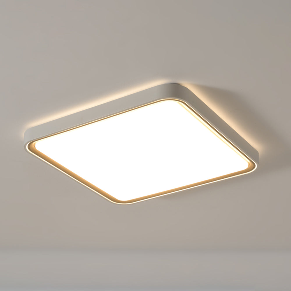 Somikem Minimalist Round/Square Metal/ Flush Mount Ceiling Light, Gold