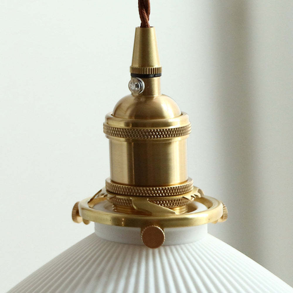 Cilepim Vintage Dome Ceramic/Wood Wall Lamp, Walnut/Wood/Clear