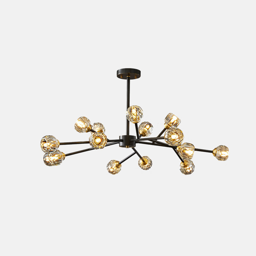 Badimon Modern Blown Metal Pendant Light, Gold
