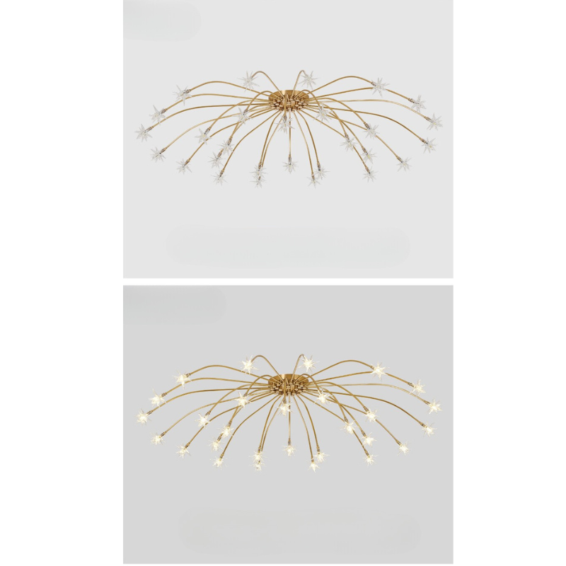 Riteluru Art Deco Starry Flush Mount Ceiling Light