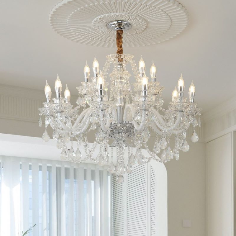 Kevasemu Chandelier French Crystal Living Room Dining Room