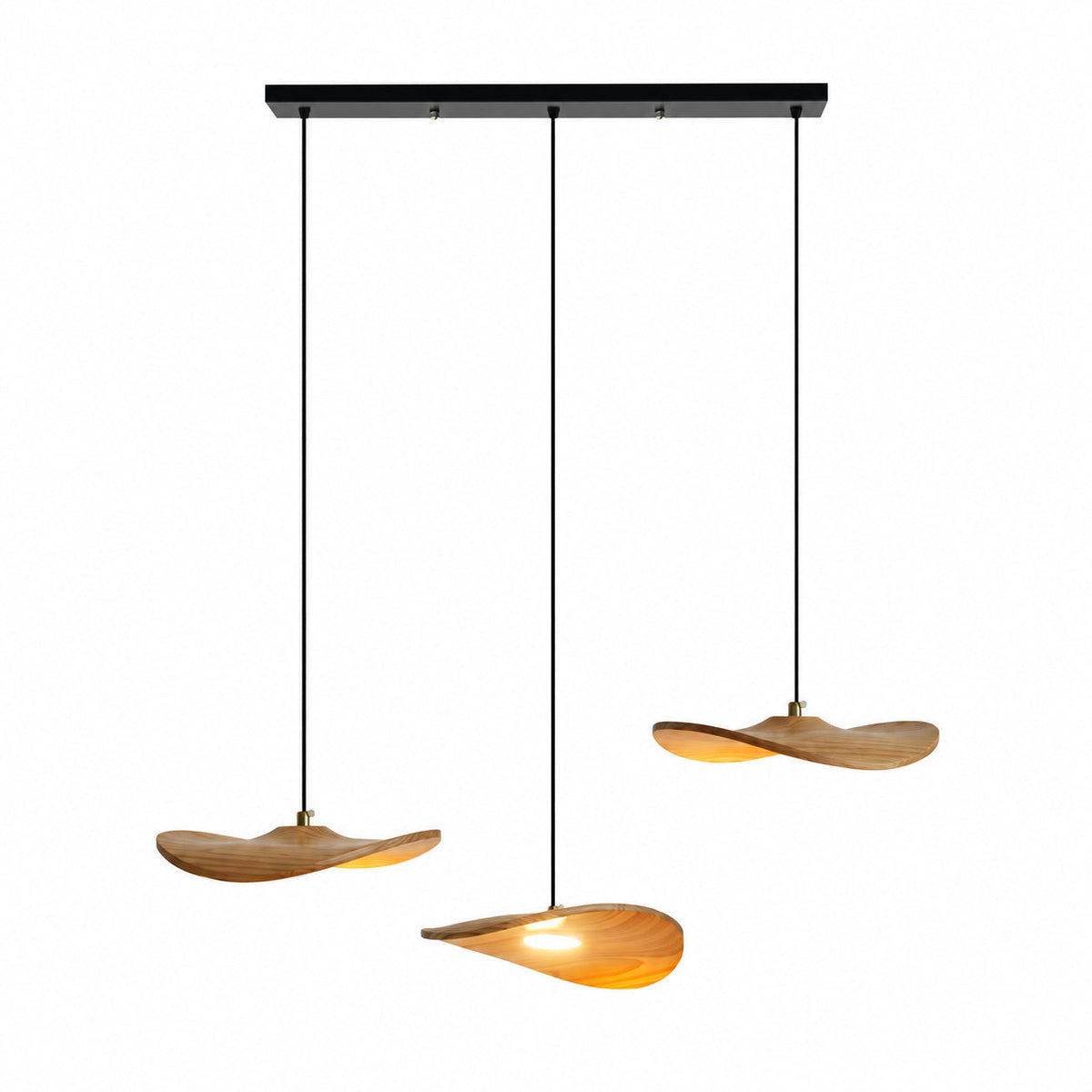 Lowenstone Wood Blade Chandelier