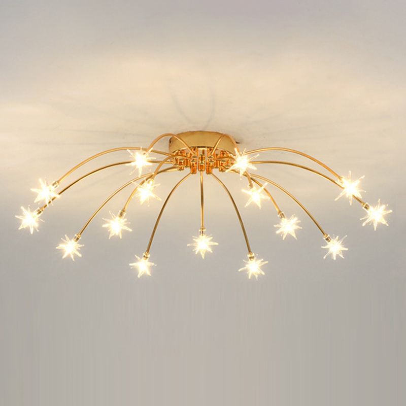 Riteluru Art Deco Starry Flush Mount Ceiling Light