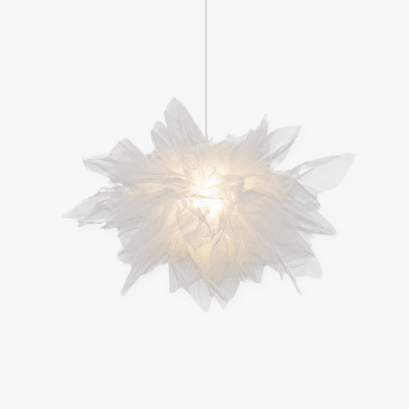 Sonanem Modern Flower Fabric Pendant Light, Bedroom, White