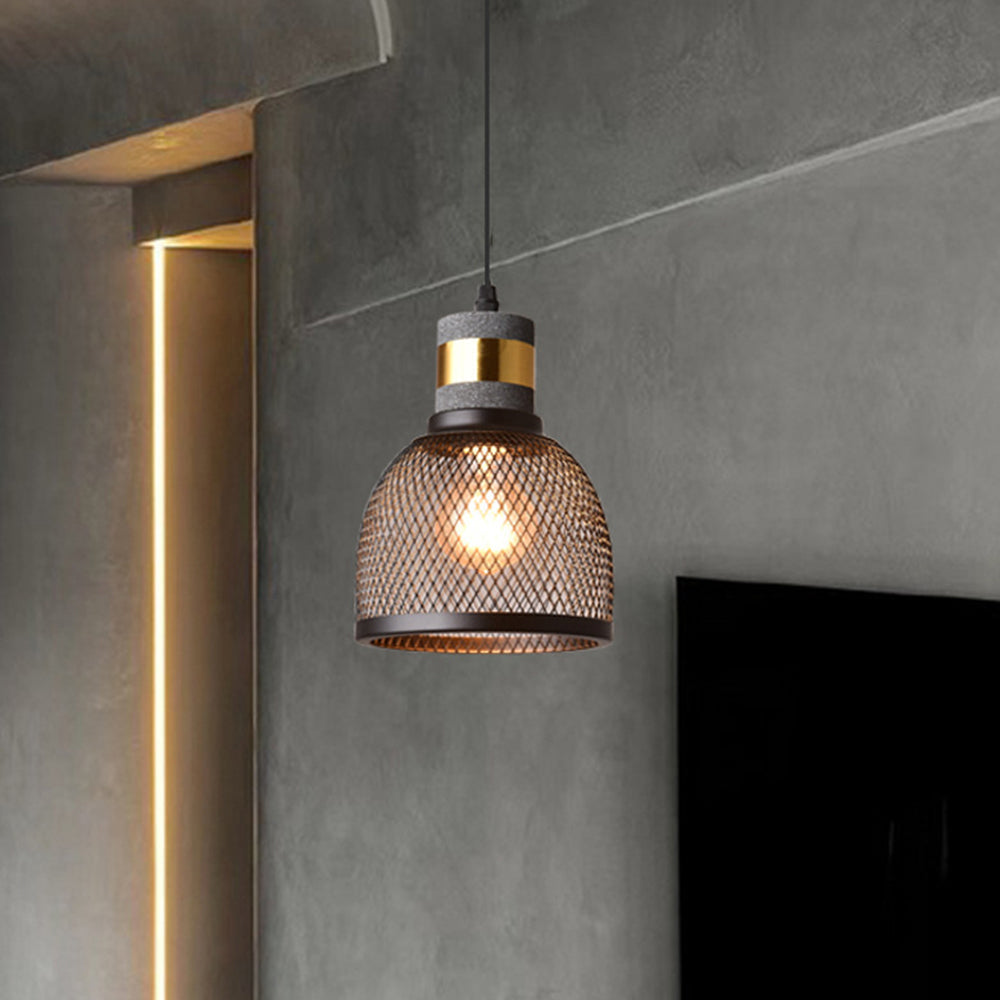 Vireth Pendant Light Industrial Cylindrical Cement/-Neutral Decor