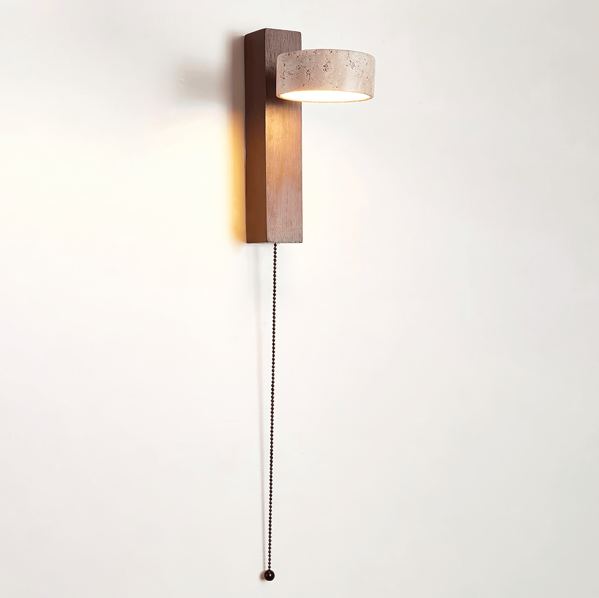 Tavalina Cylinder-Stack Travertine Wall Light