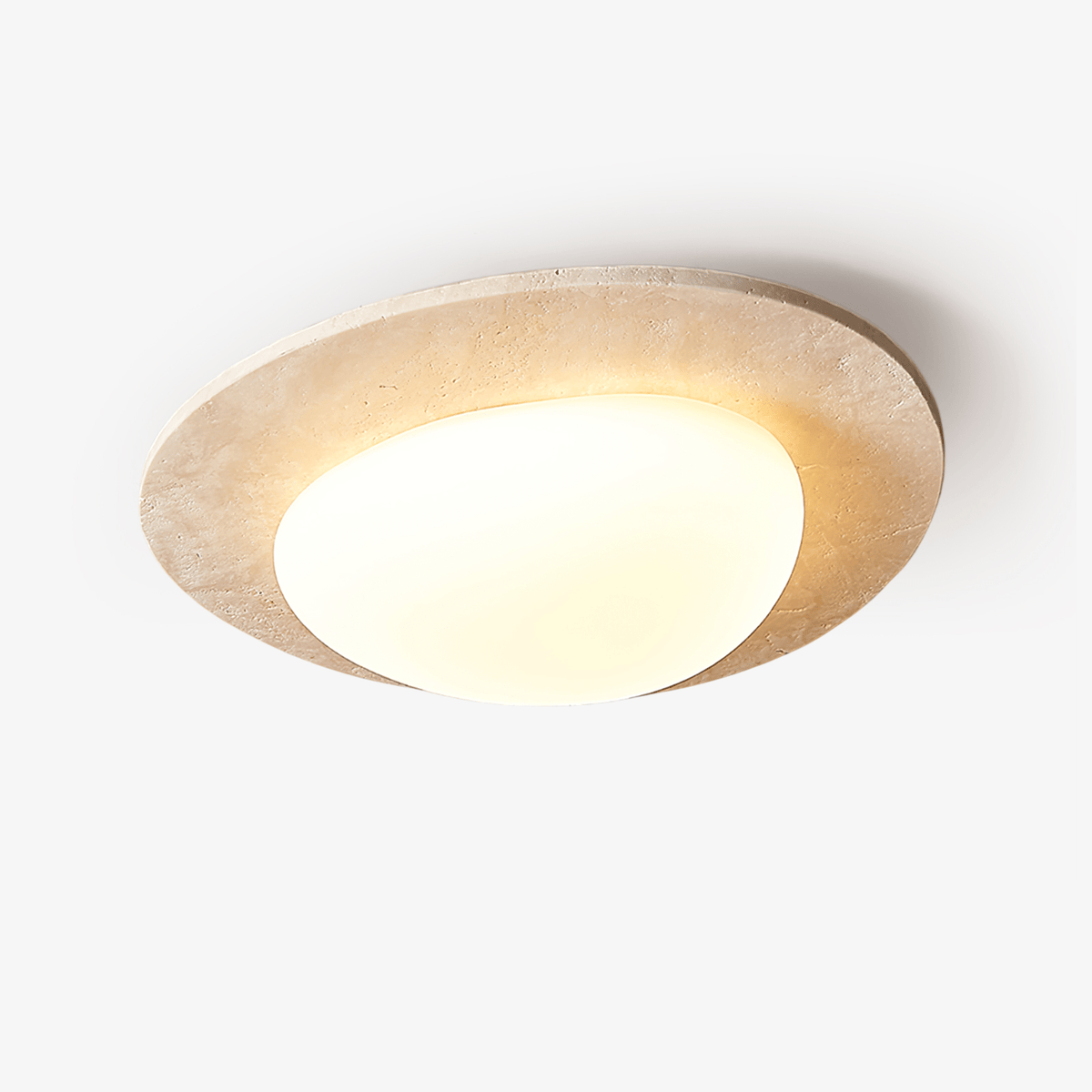 Orlaeisra Circular Travertine Ceiling Light
