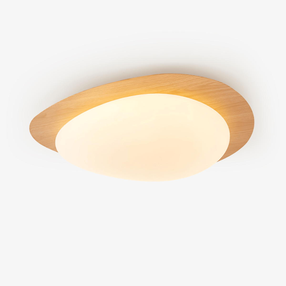 Tulapis Pebble Walnut Ceiling Light