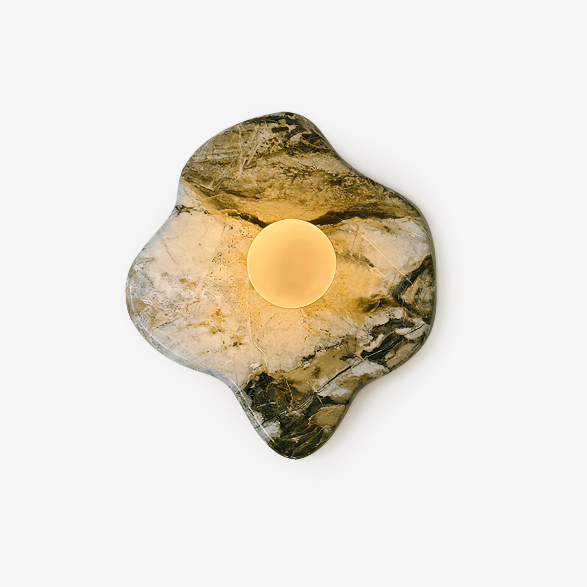 Cakebum Green Marble Organic Wall Lamp
