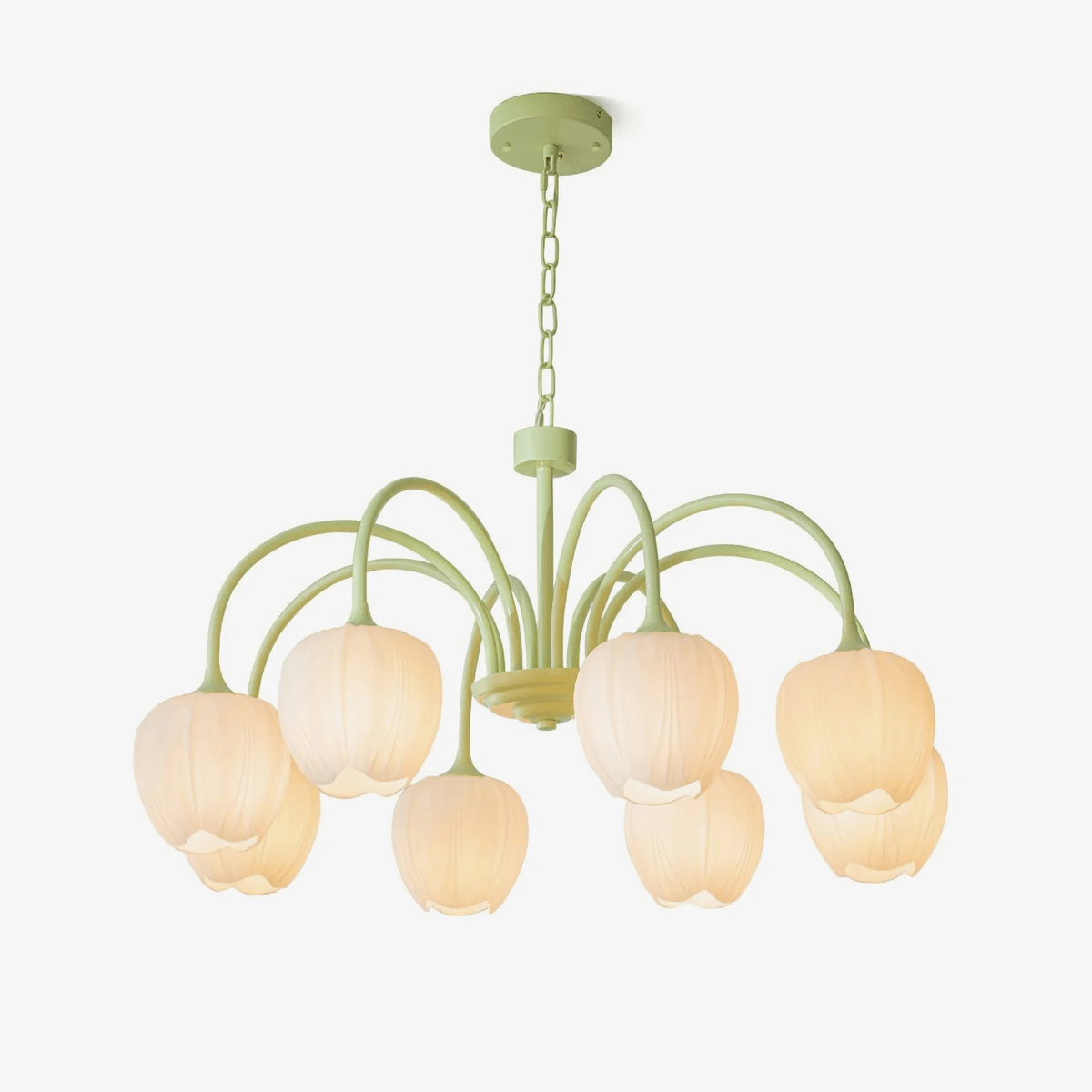 Eiraine Chandelier Tulip Matcha Glass
