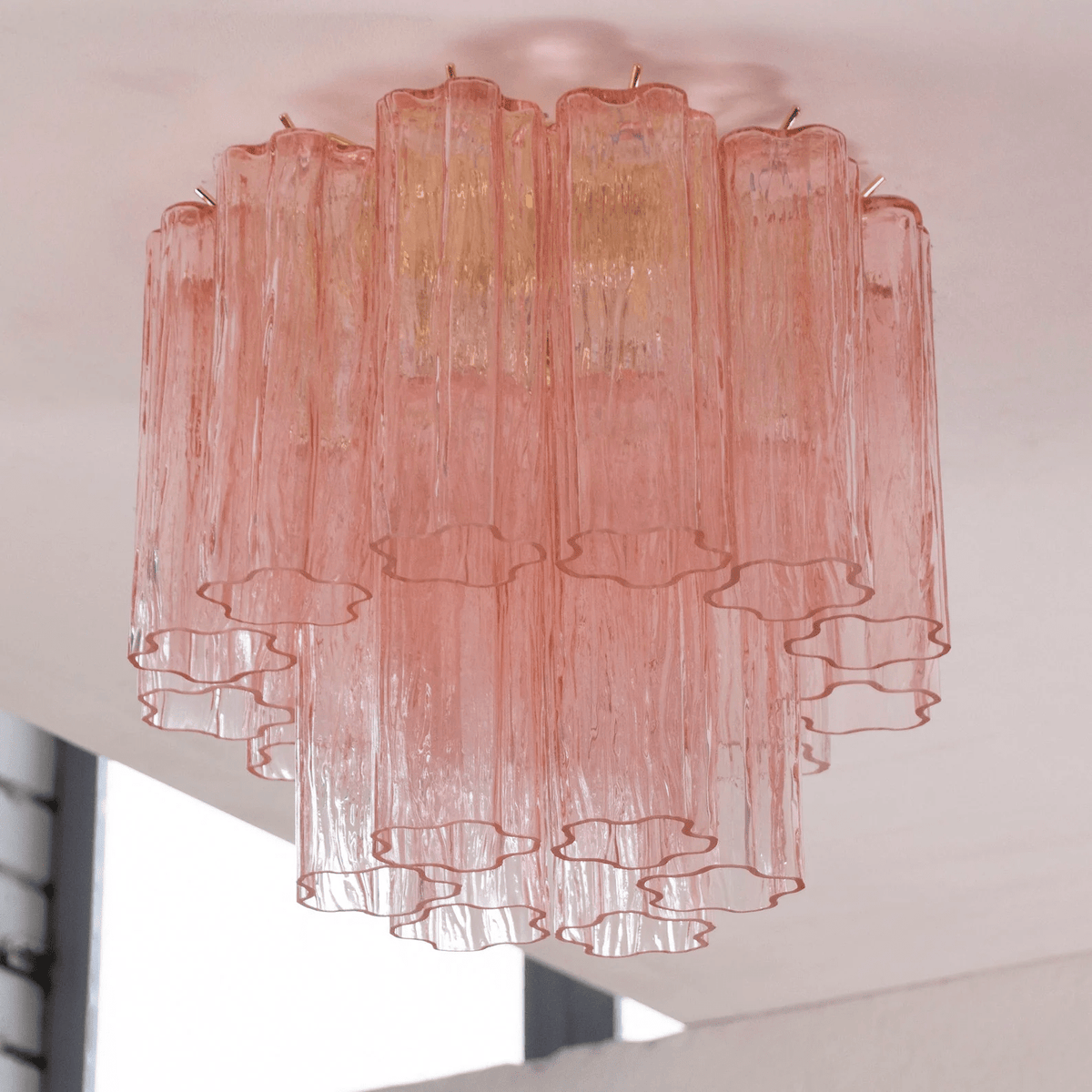 Serin Ceiling Lamp Pink Waterfall Style
