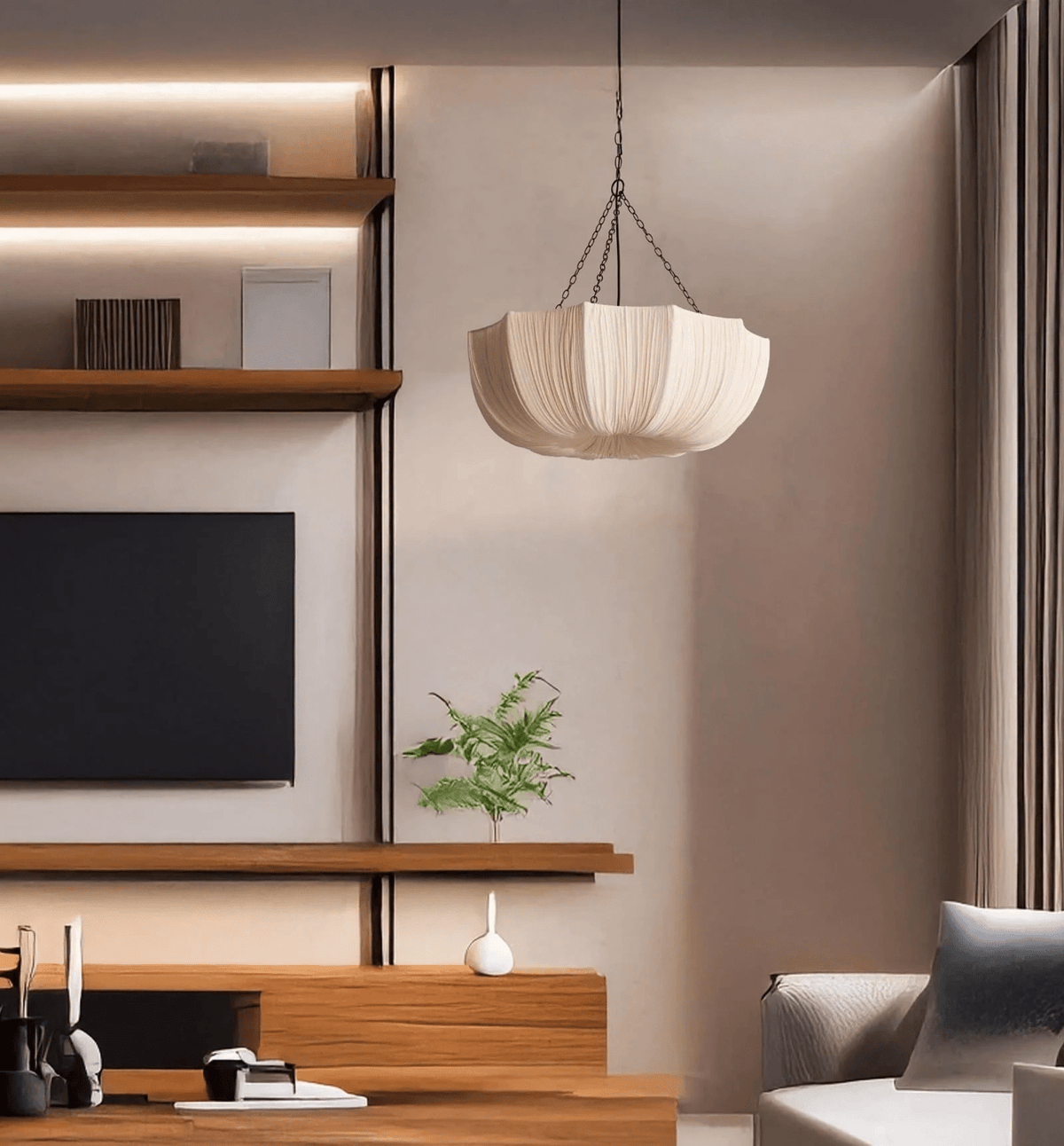 Hopty Vintage Fabric Pendant Lamp