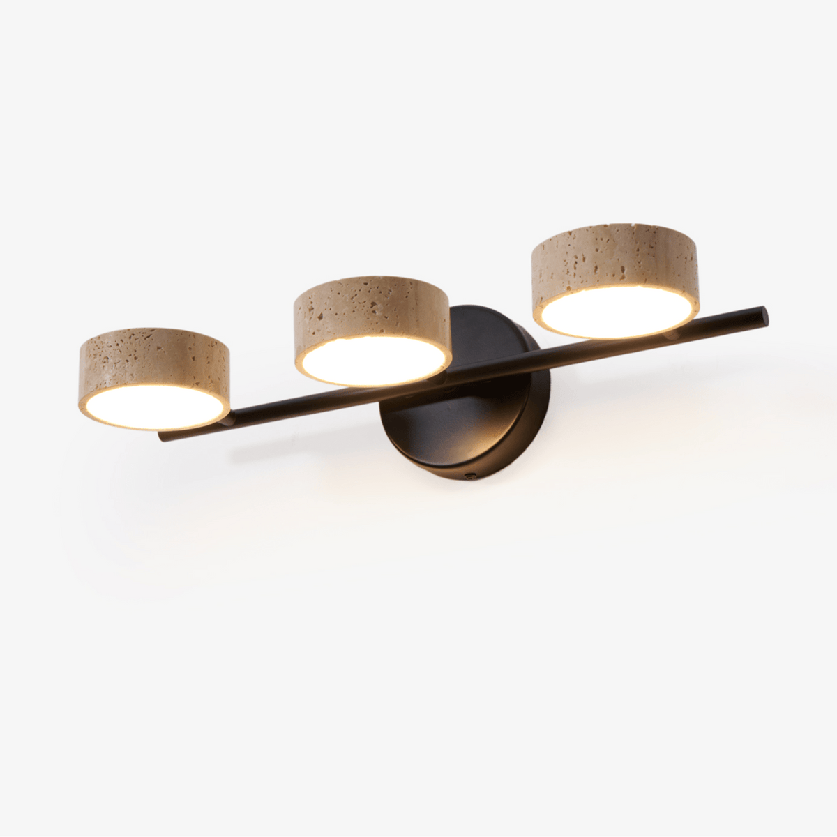 Ceshair Multi Head Travertine Vanity Light