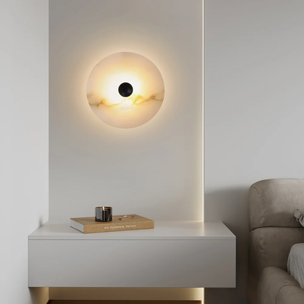 Albireria Minimalist Alabaster Ceiling Light