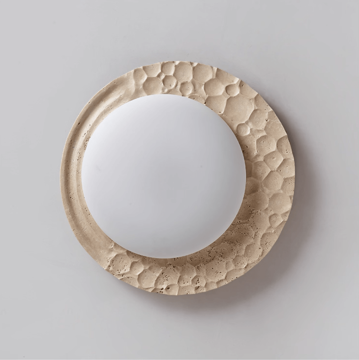 Ivsoris Textured Travertine Ceiling Light