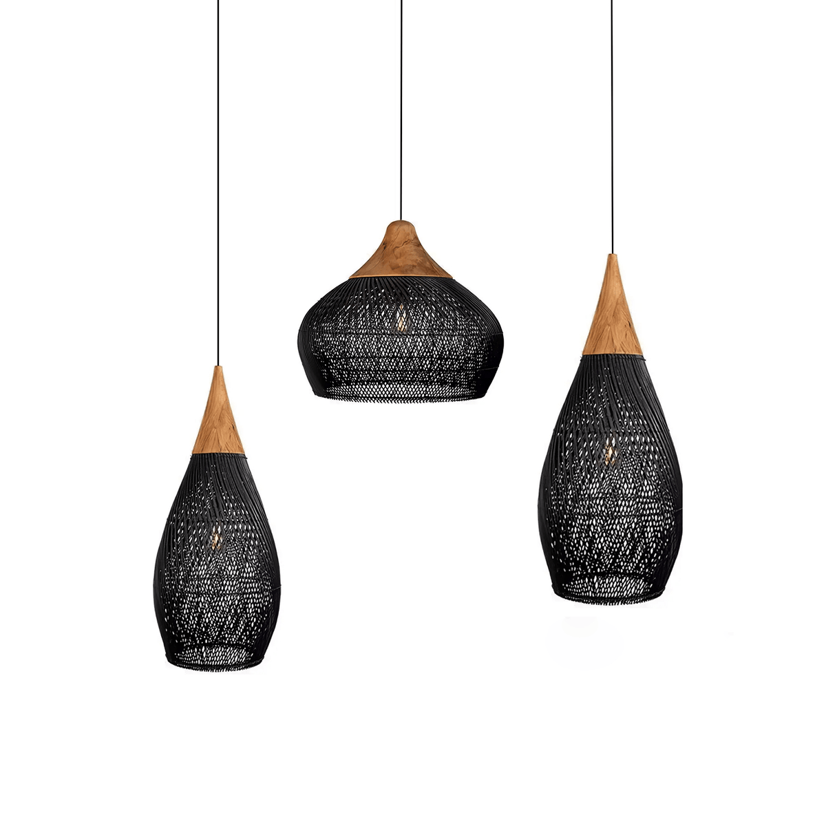 Solavn Rattan Wood Pendant Lamp