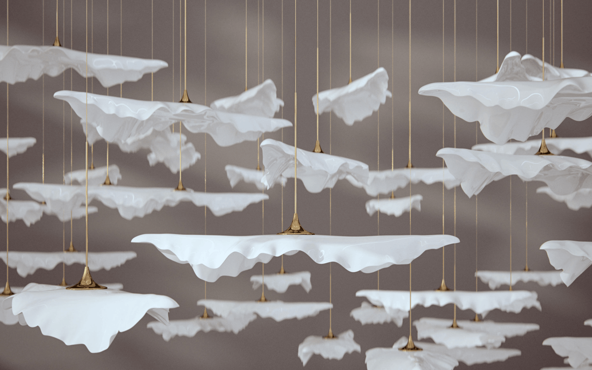 Folia Leaf Twisted Sculptural Customize Chandelier