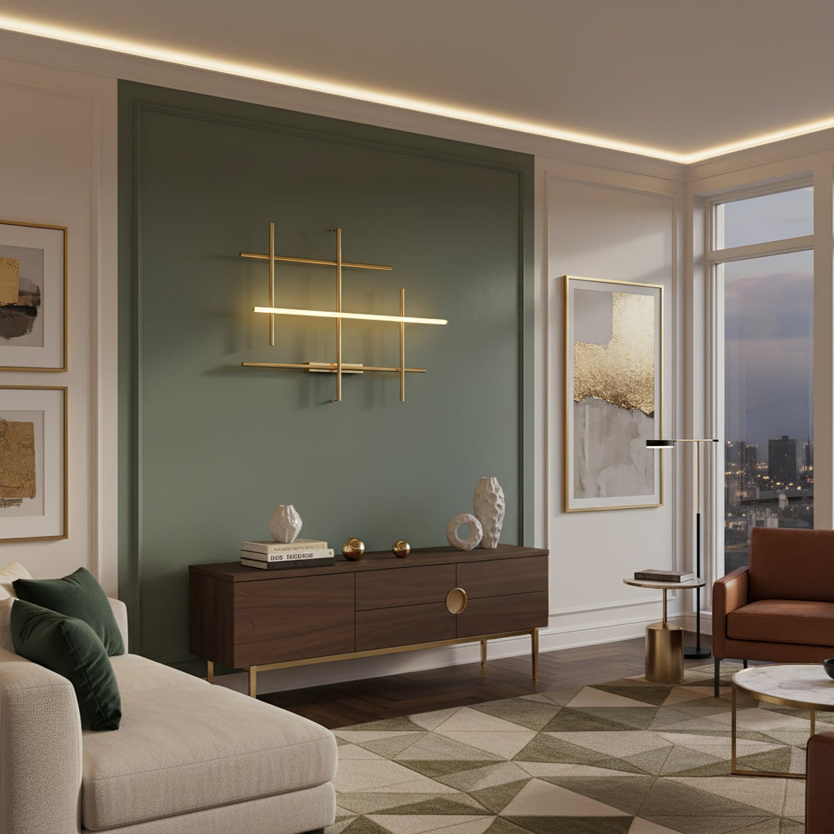 Geometric Linear Wall  Lamp