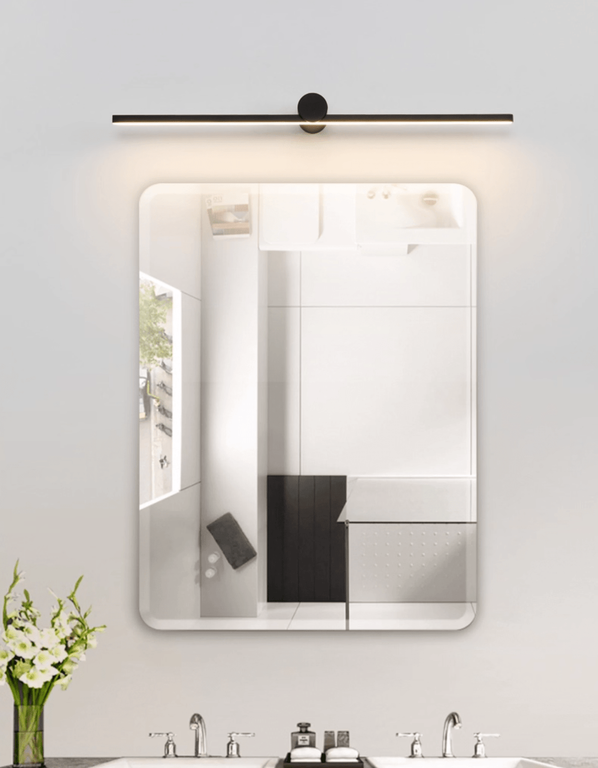 Kylb Black Slim Rechargeable Wall Lamp