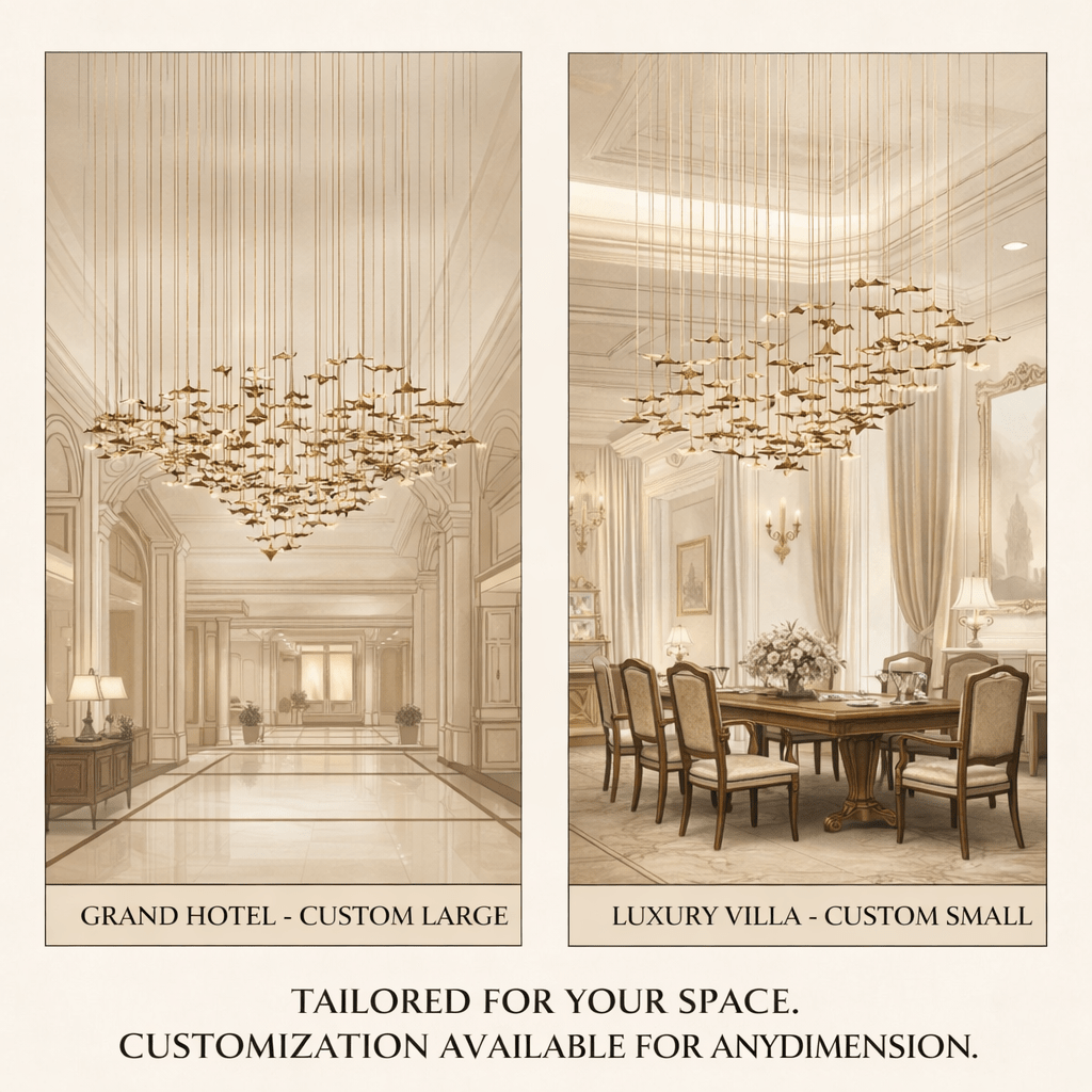 Folia Leaf Twisted Sculptural Customize Chandelier