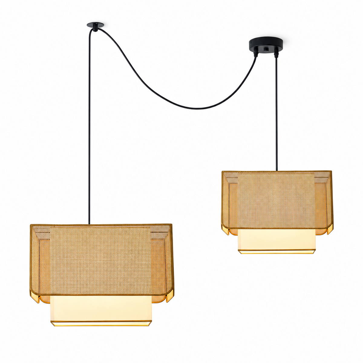 Yarrowford Woven Rattan Pendant Lamp