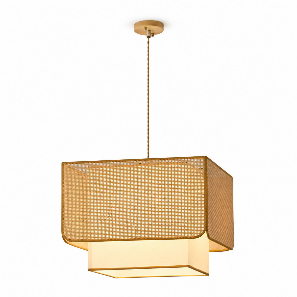 Yarrowford Woven Rattan Pendant Lamp