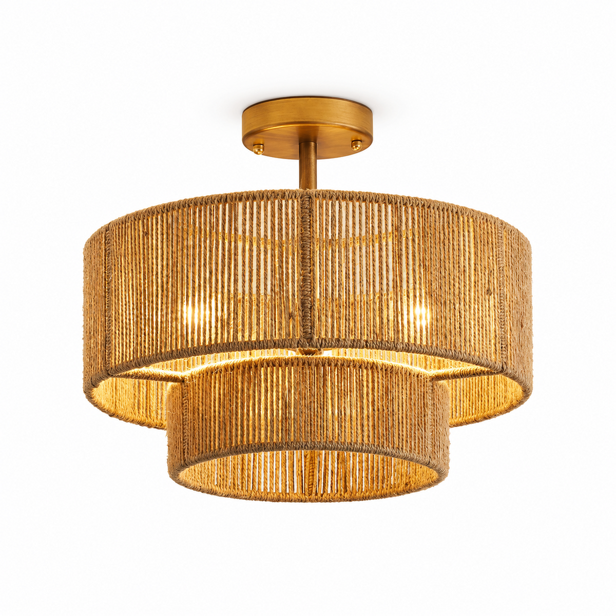 Cormhurst Hemp Rope Flush Mount