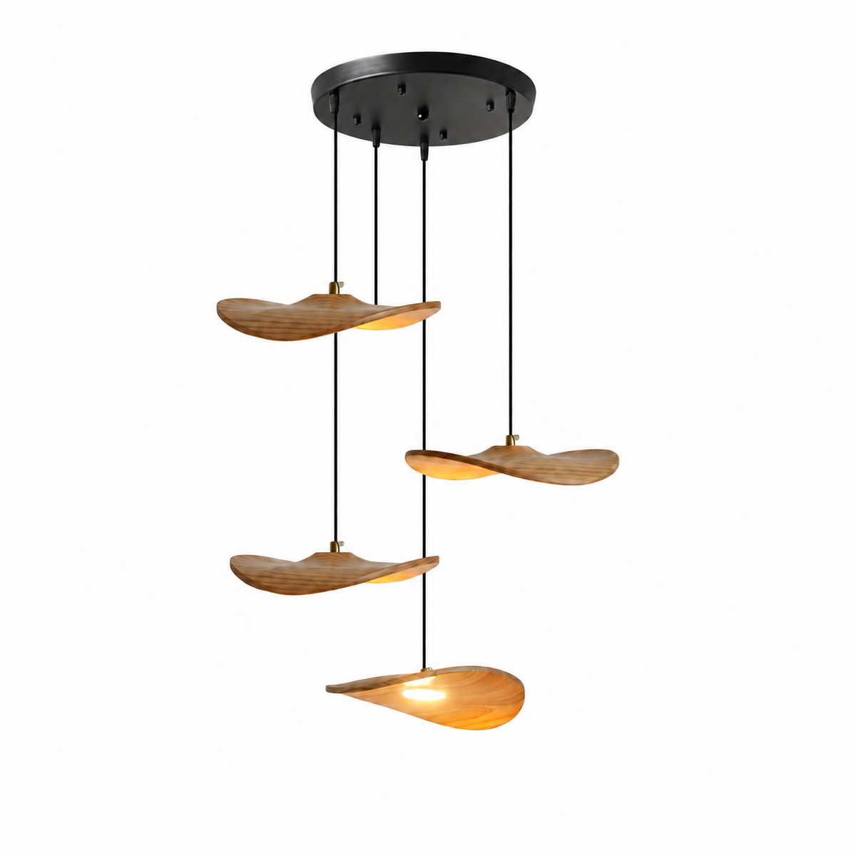 Lowenstone Wood Blade Chandelier