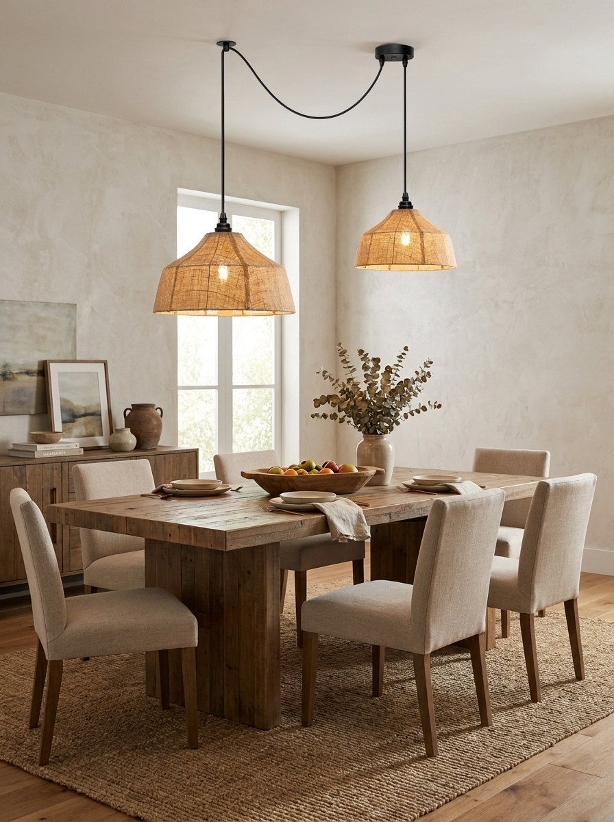 Kirkhurst Woven Fiber Pendant Lamp