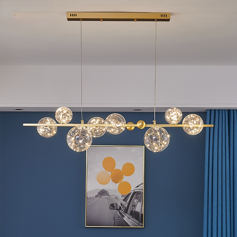 Husotim Art Deco Luminous Sphere Cluster Glass Pendant Light
