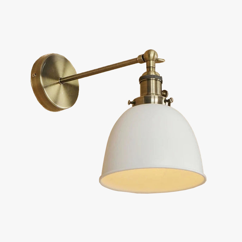 Wisutad Hanging Wall Lamp Retro/Vintage, Metal/LED, Black/White/Gray, Bedroom
