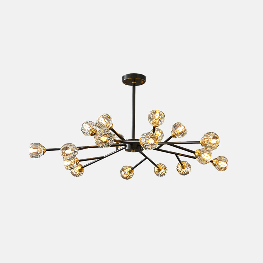 Badimon Modern Blown Metal Pendant Light, Gold