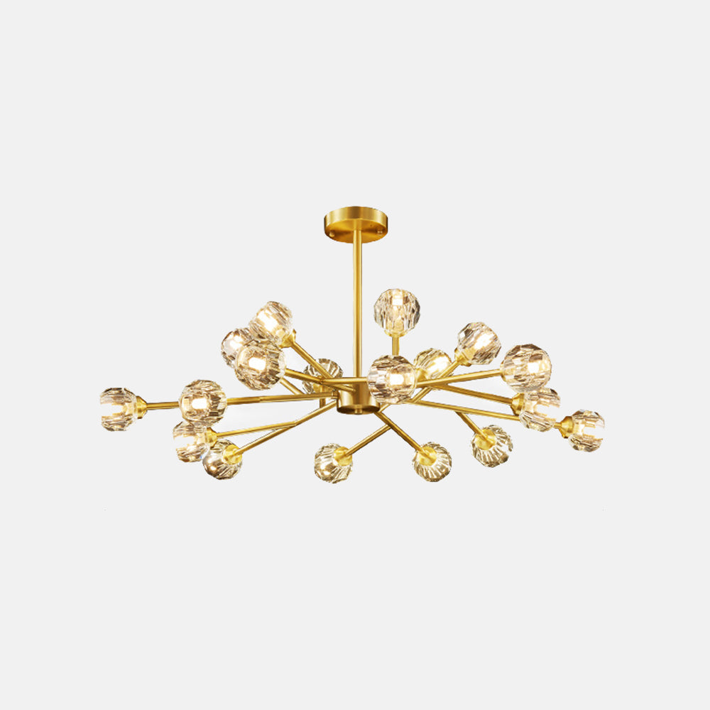 Badimon Modern Blown Metal Pendant Light, Gold