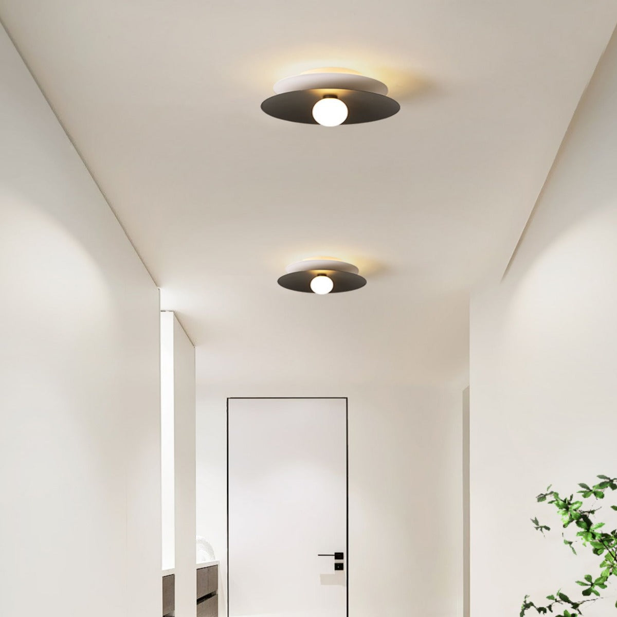 Mapegin Modern Flush Mount Ceiling Light White Red Black Metal Balcony