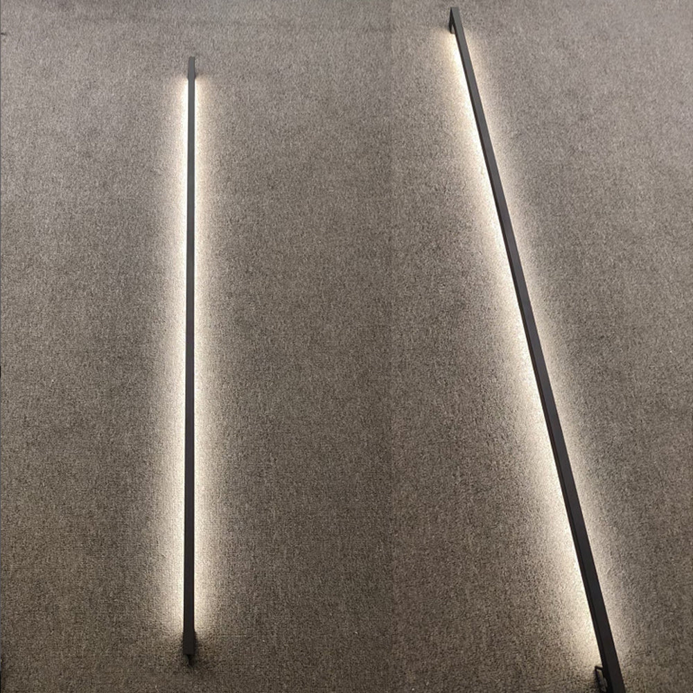 Evoa Modern Slim Linear Black LED Wall Lamp-Neutral Decor