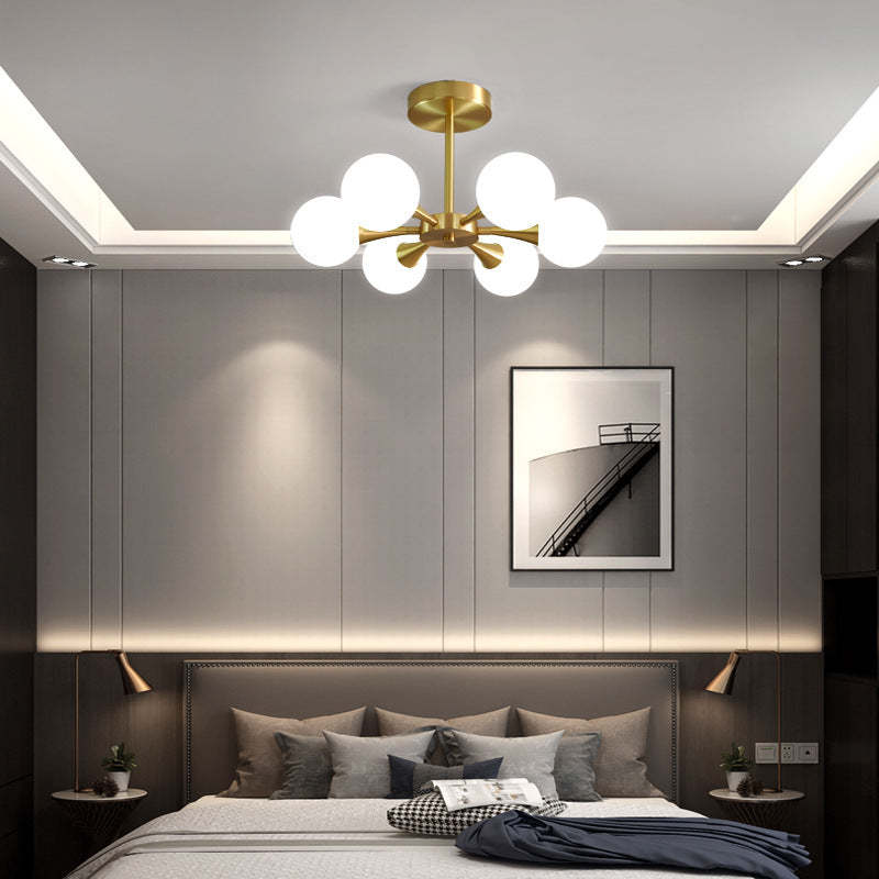 Zatutek Contemporary Flush Mount Ceiling Light, Glass Bubble