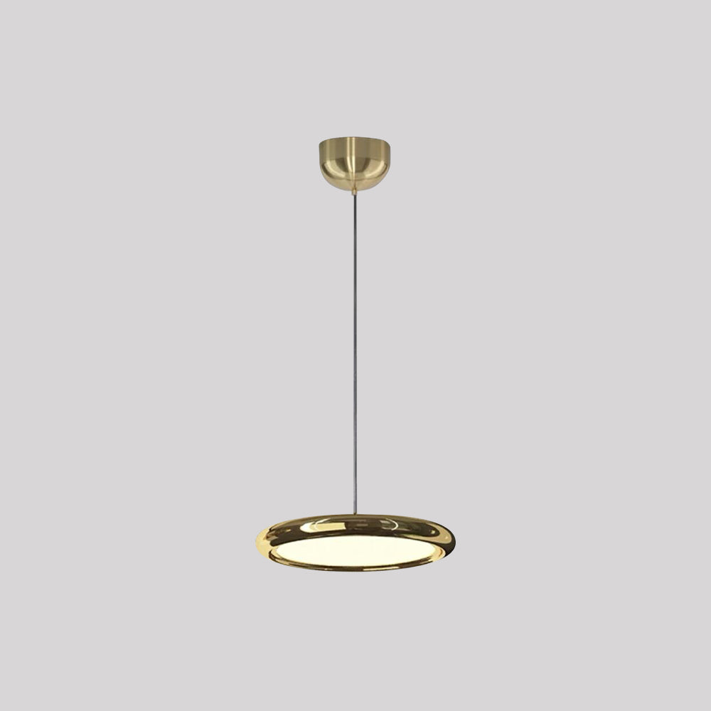 Mobimis Minimalist Circular Metal Pendant Light,Silver/Gold/Rose Gold