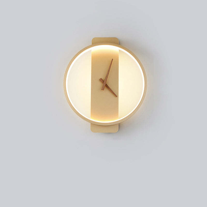 Cukiper Cukiper Square Clock Metal & Wall Lamp, Gold