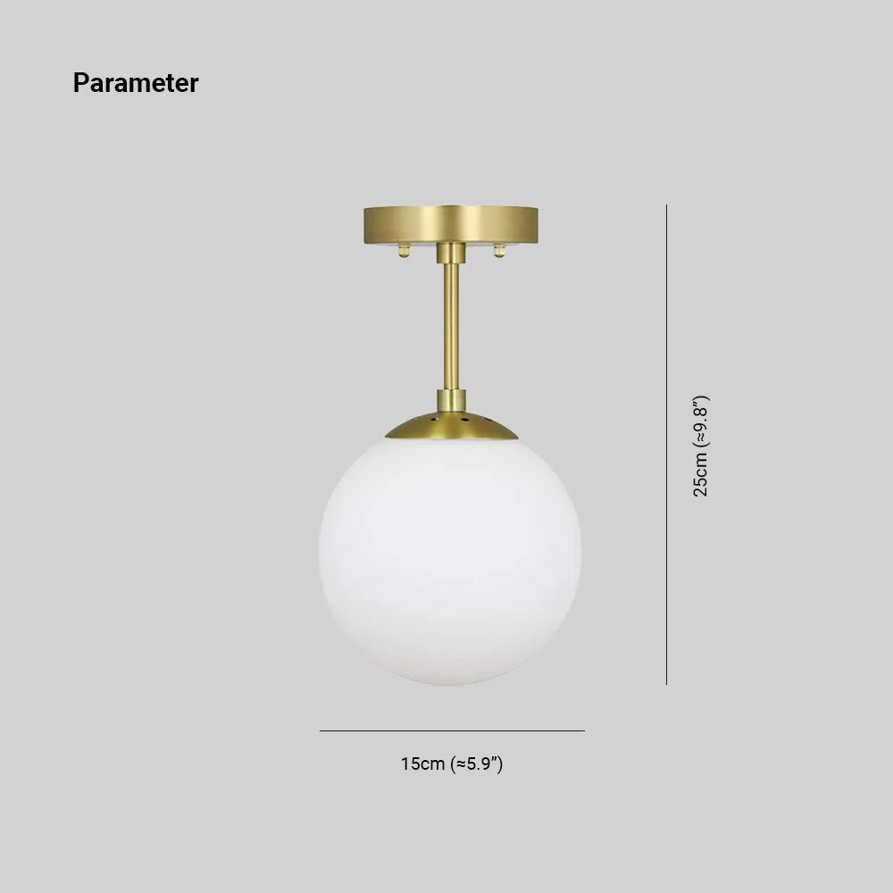 Malvo Ceiling Light Semi-Flush Mount Glass-Neutral Decor