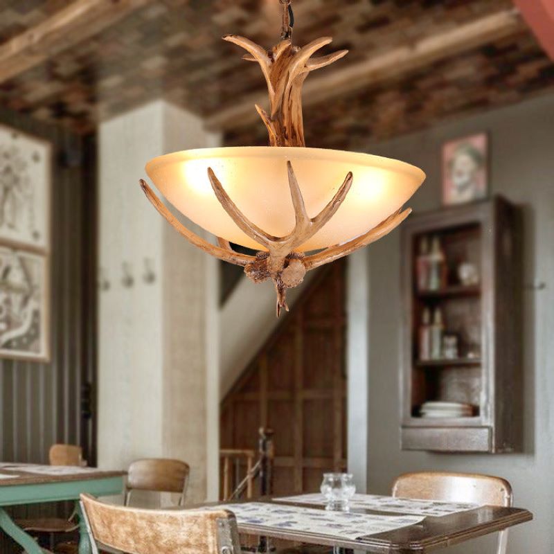 Levularo Retro LED Pendant Light Wood Glass Dining Room/Living Room
