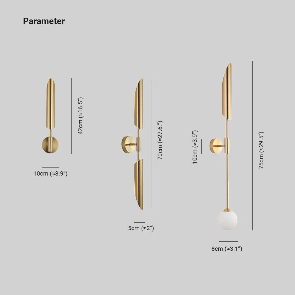Zorva Wall Lamp Luxury Double-head Golden Scabbard-Neutral Decor