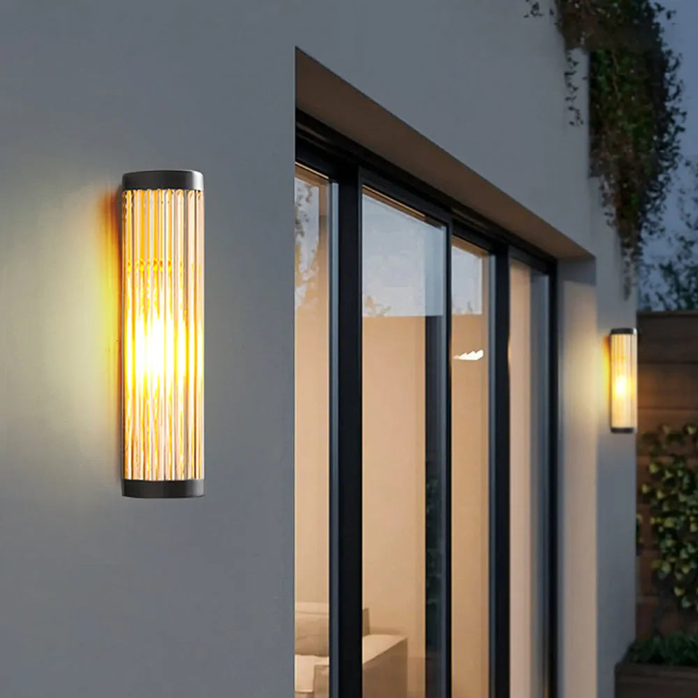 Seluno Wall Lamp Modern Semi-Cylindrical Outdoor Black-Neutral Decor